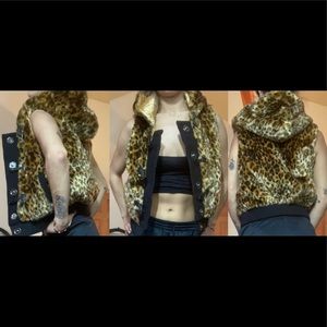 Forever 21 cheetah vest